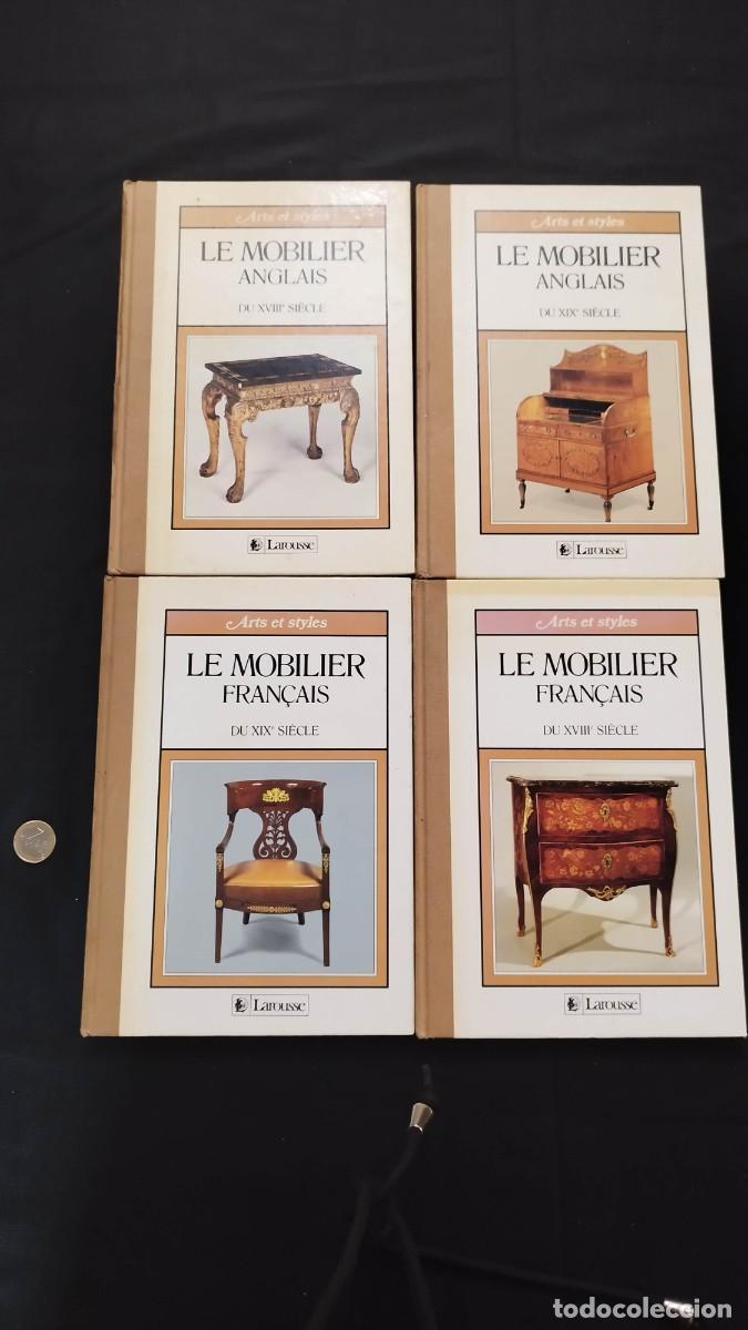 Libros antiguos: 4 Tomos mobiliario frances e ingles Larrouse - Foto 1
