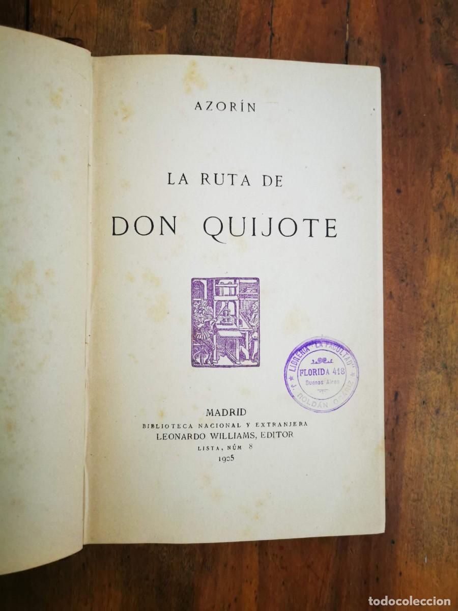 Libros antiguos: AZOR&Iacute;N. La ruta de Don Quijote - Foto 1