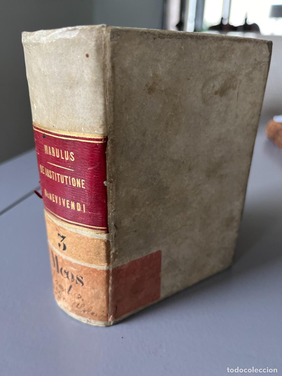 Libros antiguos: MARULUS DE INSTITUTIONE BENEVIVENDI - Foto 1