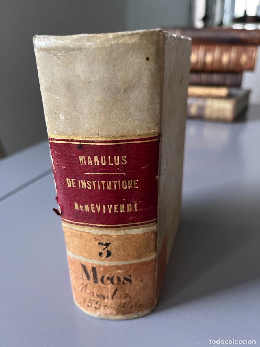 Libros antiguos: MARULUS DE INSTITUTIONE BENEVIVENDI - Foto 2