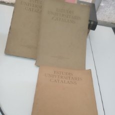 Libri antichi: ESTUDIS UNIVERSITARIS CATALANS VOLUM III MCMIX