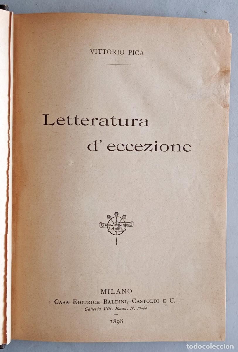 Libros antiguos: LETTERATURA D&acute;ECCEZIONE - Foto 2