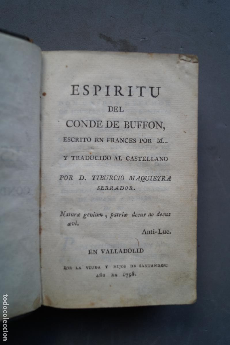 Libros antiguos: ESPIRITU DEL CONDE DE BUFFON. 1798 - Foto 6