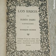 los raros, por rubén darío, editorial mundo lat - Compra venta en ...