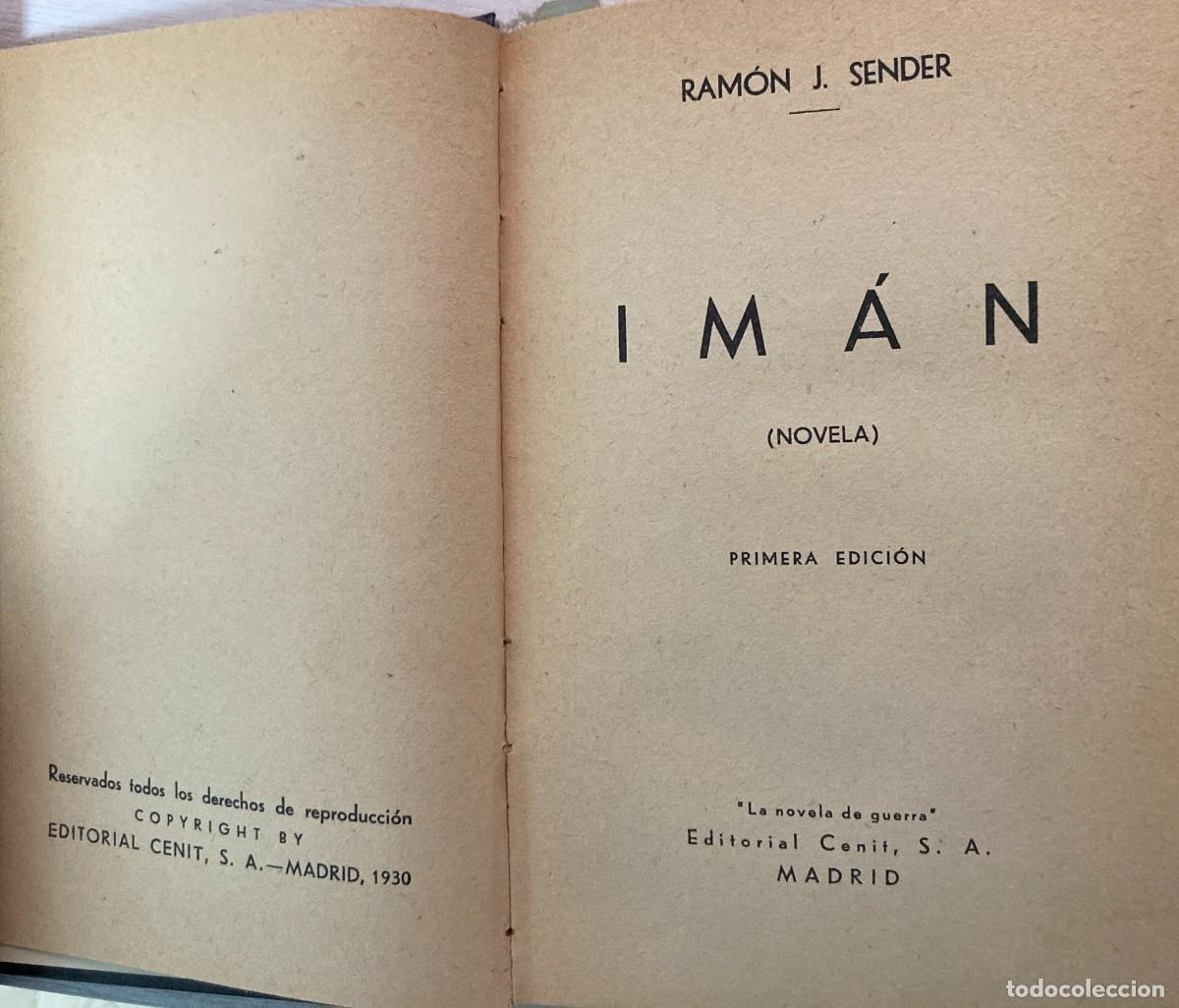 Libros antiguos: IM&Aacute;N. Ram&oacute;n J. Sender. 1930. - Foto 1