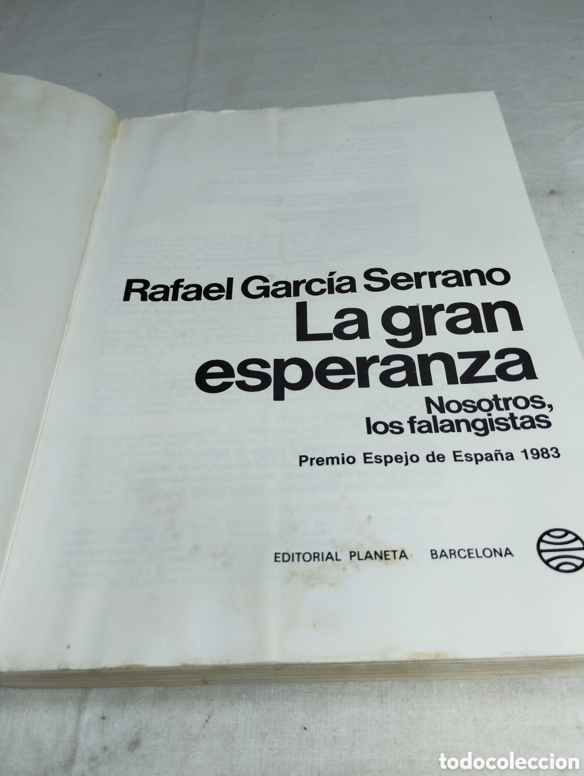 Libros antiguos: La gran esperanza. Rafael Garc&iacute;a Serrano - Foto 2