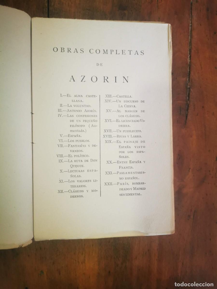 Libros antiguos: AZOR&Iacute;N. El alma castellana - Foto 2