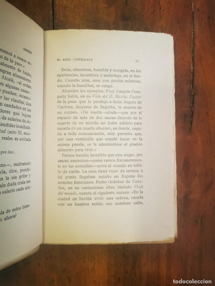 Libros antiguos: AZOR&Iacute;N. El alma castellana - Foto 4