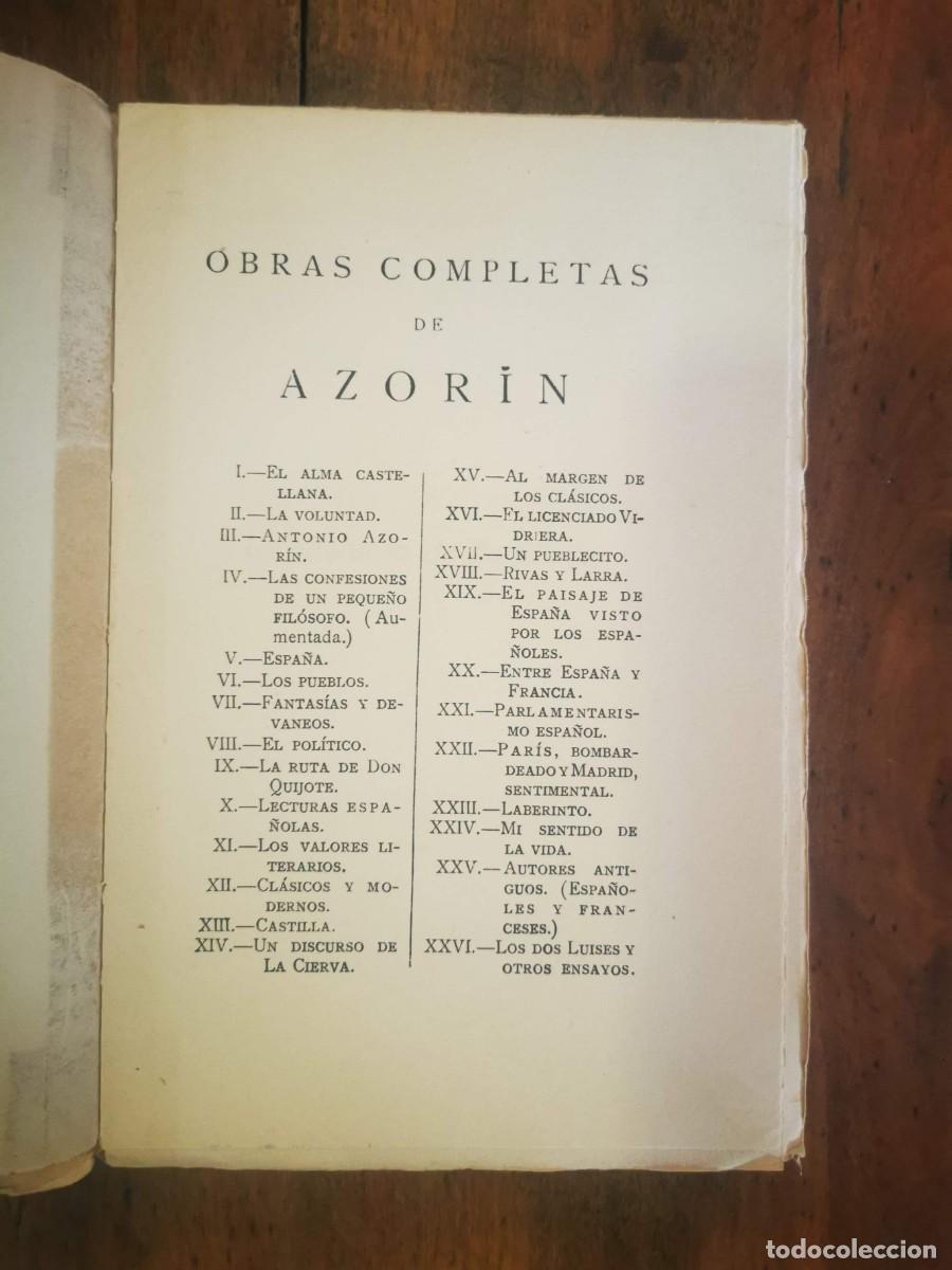 Libros antiguos: AZOR&Iacute;N. El discurso de la cierva - Foto 2