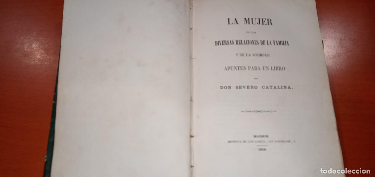 Libros antiguos: La mujer Severo Catalina 1858 - Foto 1