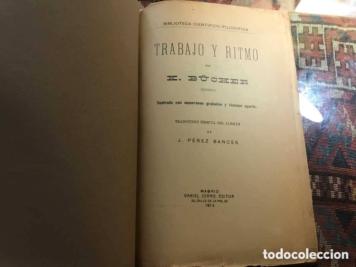 Libros antiguos: Trabajo y ritmo. K. B&uuml;cher - Foto 4