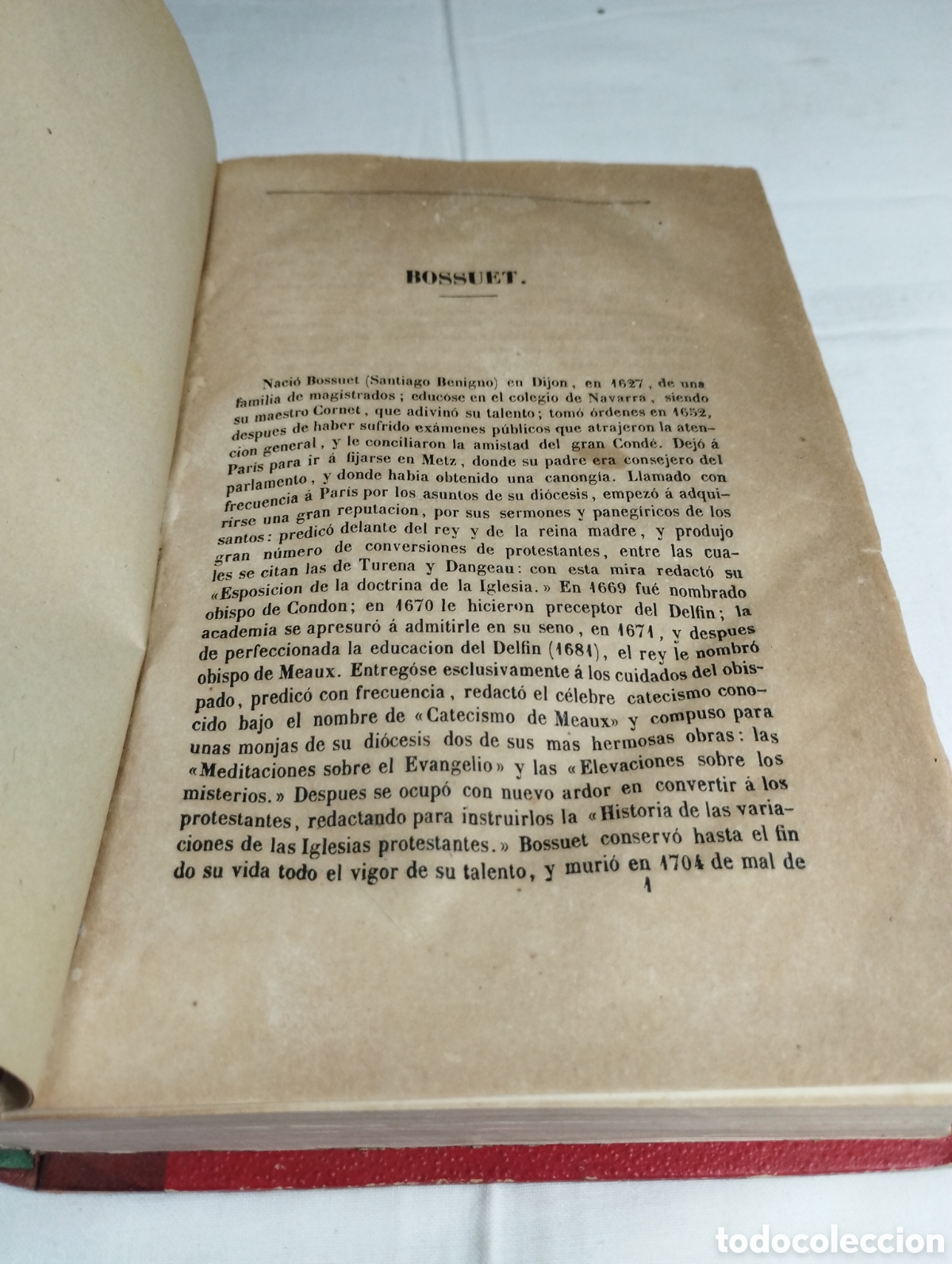 Libros antiguos: Bossuet, sermones escogidos. - Foto 2