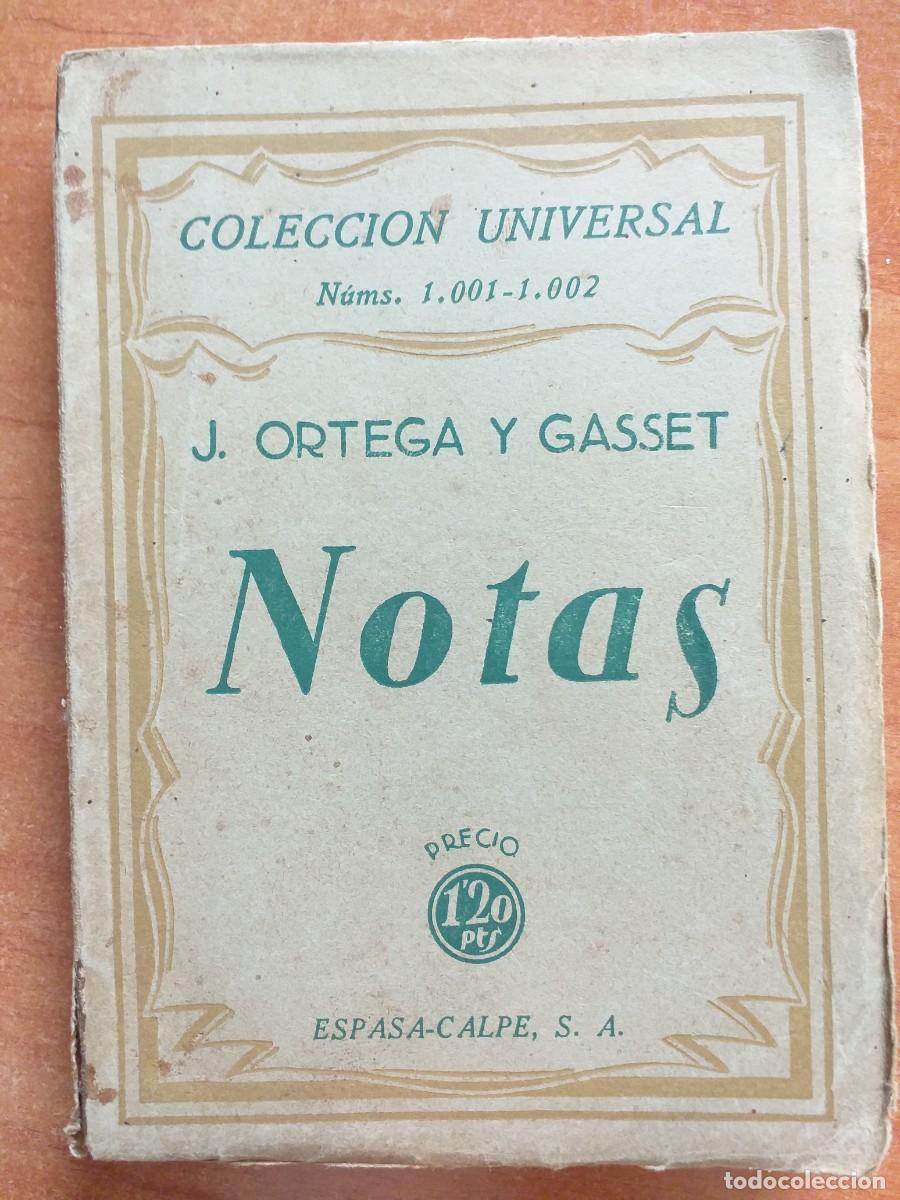 Libros antiguos: 1936 - NOTAS - ORTEGA Y GASSET - Foto 1