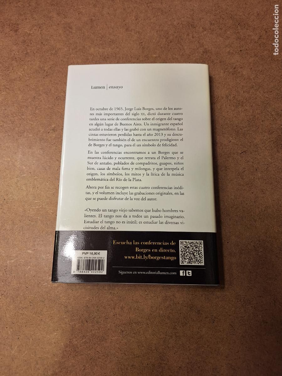 Libros antiguos: Jorge Luis Borges - El tango - Foto 2