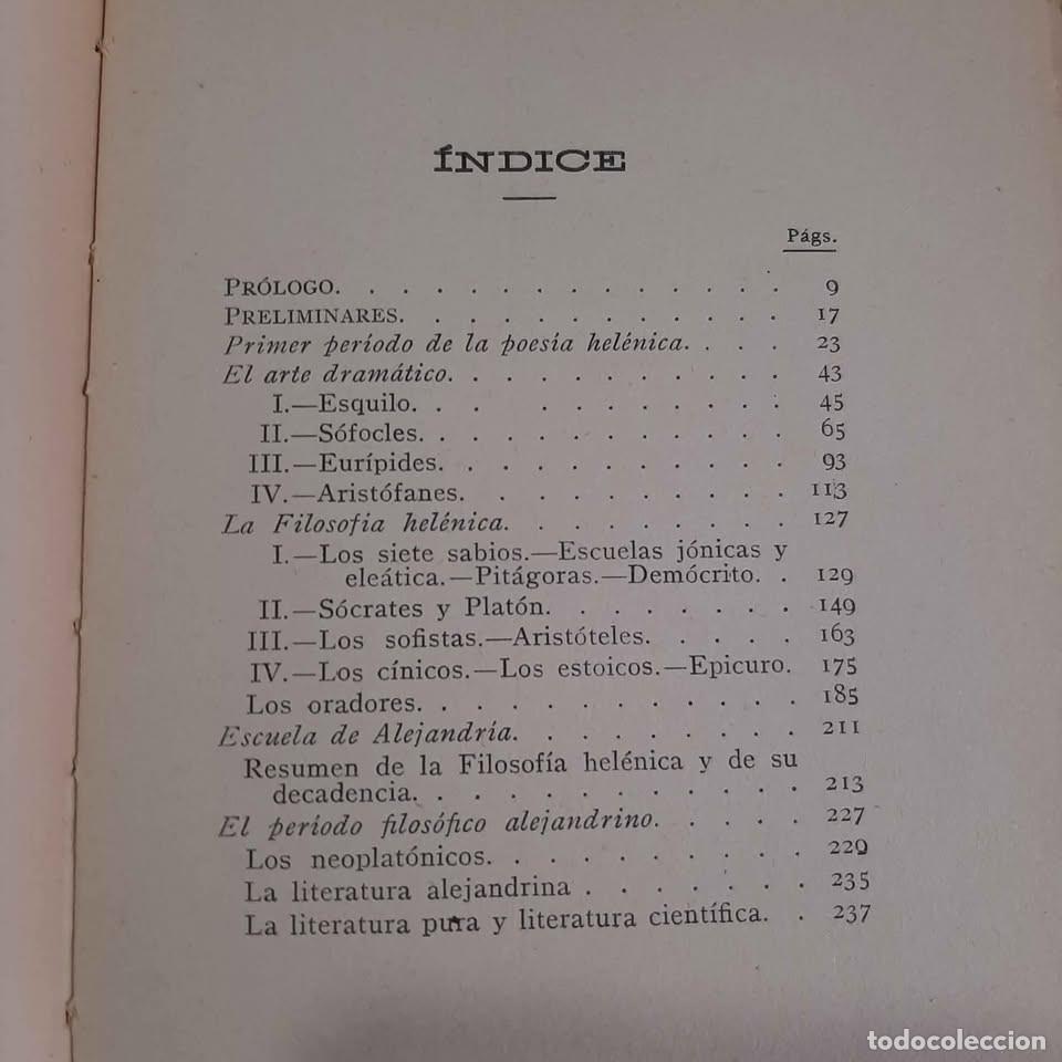 Libros antiguos: El Intelecto Hel&eacute;nico. Pompeyo Gener. 1920 - Foto 3