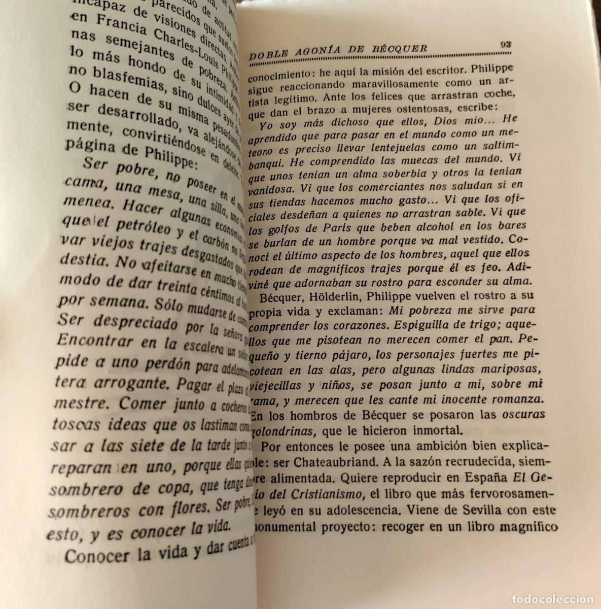 Libros antiguos: Benjam&iacute;n Jarn&eacute;s, Doble agon&iacute;a de B&eacute;cquer, Espasa Calpe, 1936 - Foto 4