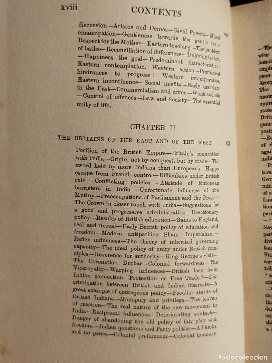 Libros antiguos: 1913. Orient and Occident. A comparative study. Manmath C. Mallik. - Foto 3