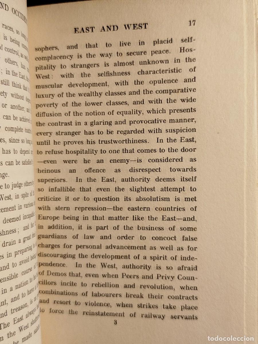 Libros antiguos: 1913. Orient and Occident. A comparative study. Manmath C. Mallik. - Foto 7