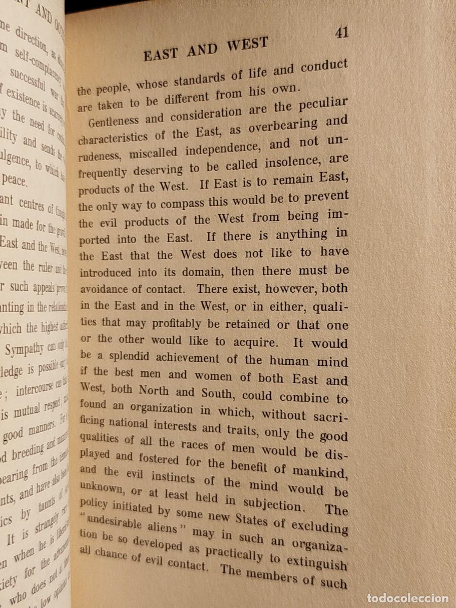 Libros antiguos: 1913. Orient and Occident. A comparative study. Manmath C. Mallik. - Foto 8