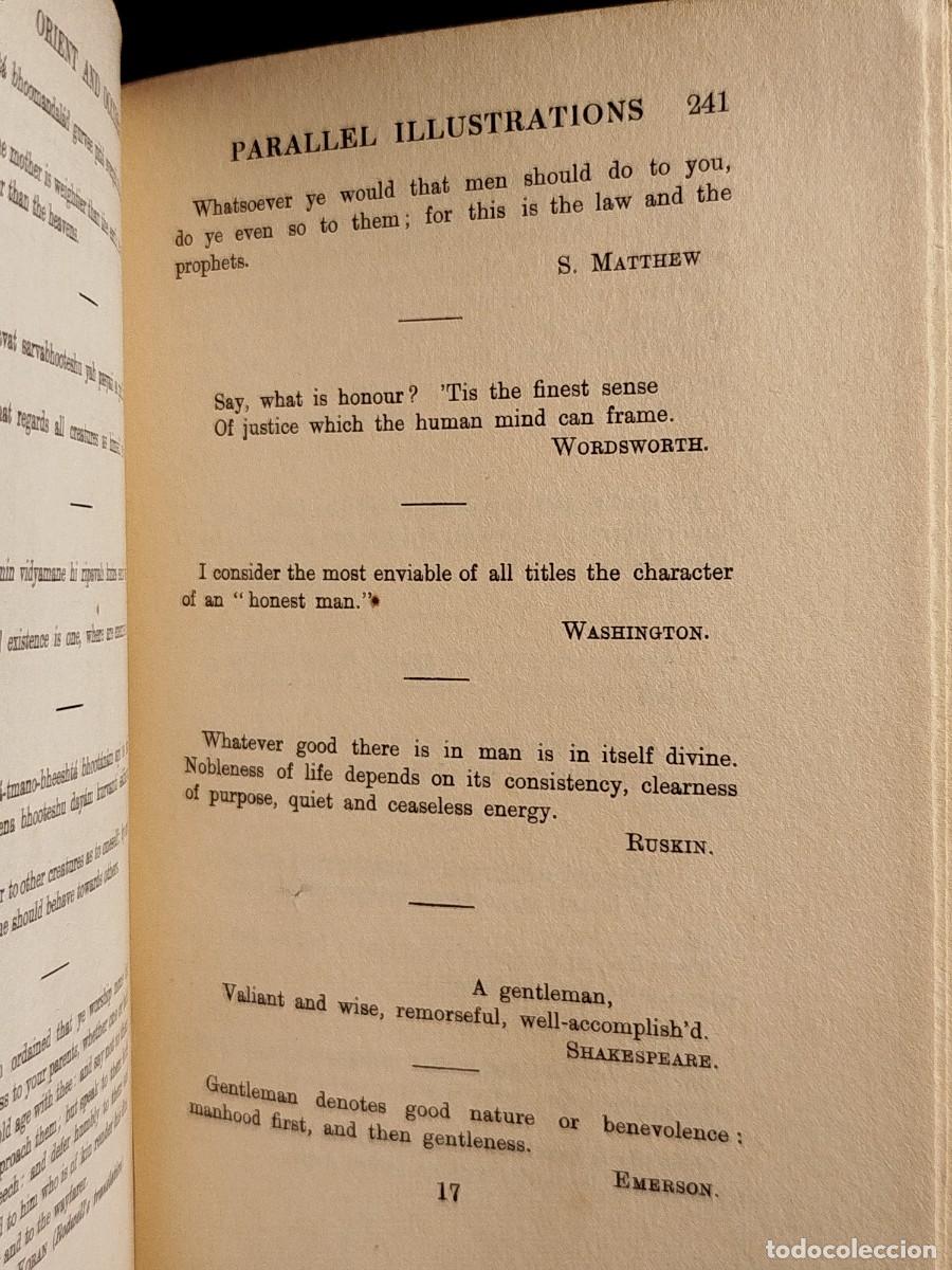 Libros antiguos: 1913. Orient and Occident. A comparative study. Manmath C. Mallik. - Foto 13