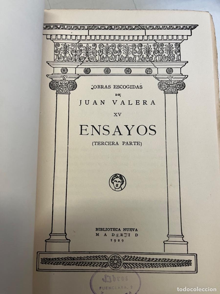 Libros antiguos: Valera, Juan.-Ensayos (3 vols) - Foto 4