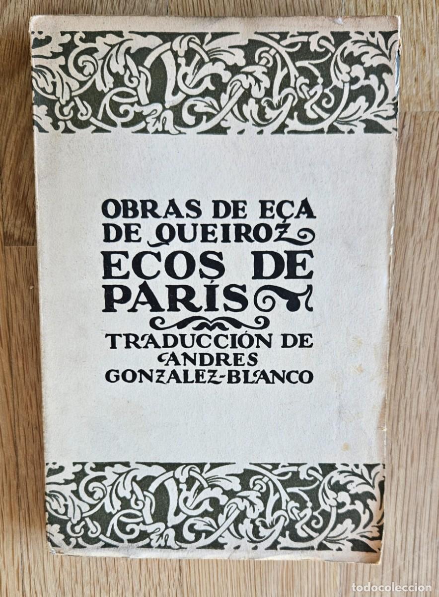 Libros antiguos: Eca de Queiroz. Ecos de Paris - Foto 1