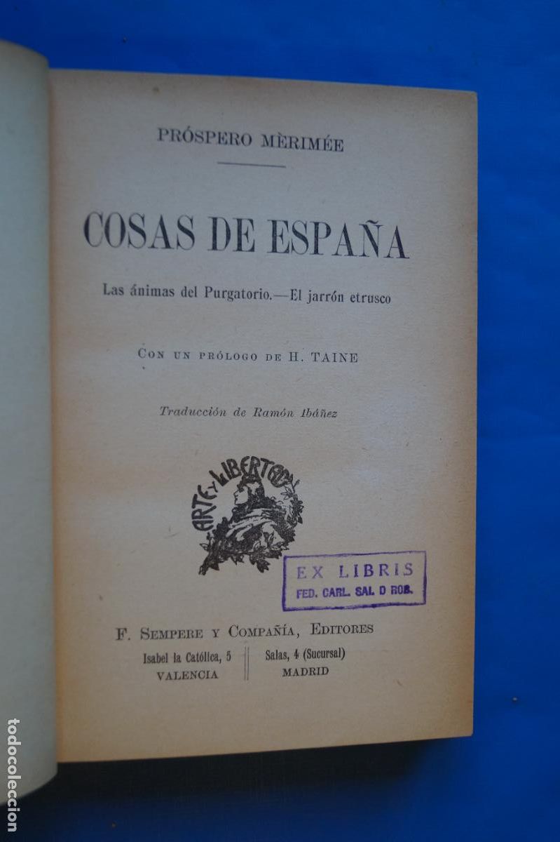 Libros antiguos: COSAS DE ESPA&Ntilde;A. PROSPERO MERIMEE - Foto 2