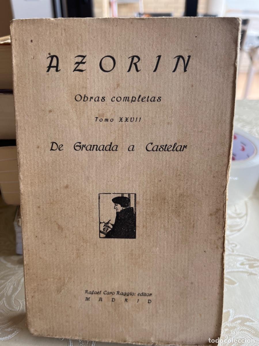 Libros antiguos: Azorin.- De Granada a Castelar - Foto 1