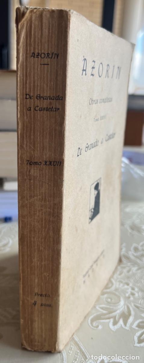 Libros antiguos: Azorin.- De Granada a Castelar - Foto 3