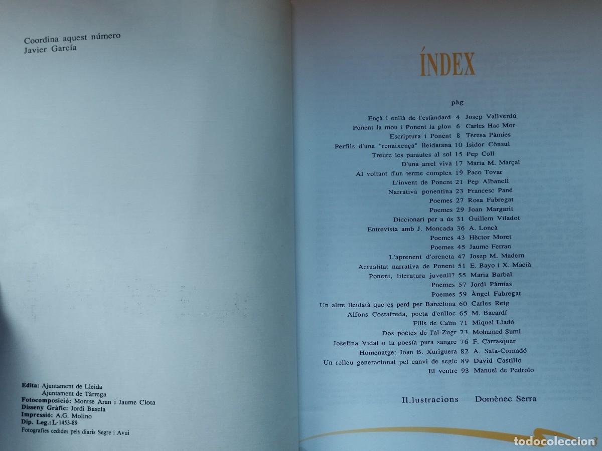Libros antiguos: URC. Monografies liter&agrave;ries de Ponent. N&uacute;m. 1 - Foto 2