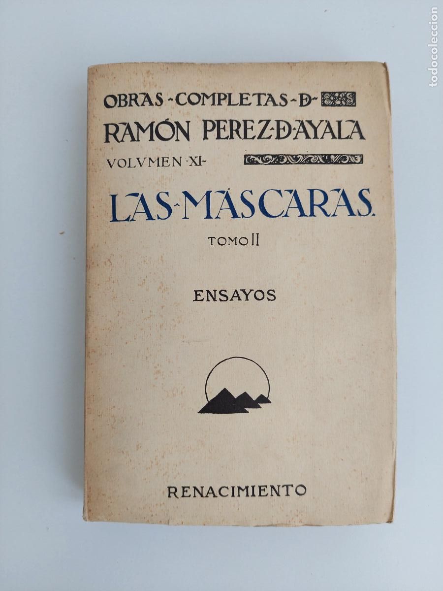 Libros antiguos: Las m&aacute;scaras - P&eacute;rez de Ayala, Ram&oacute;n
