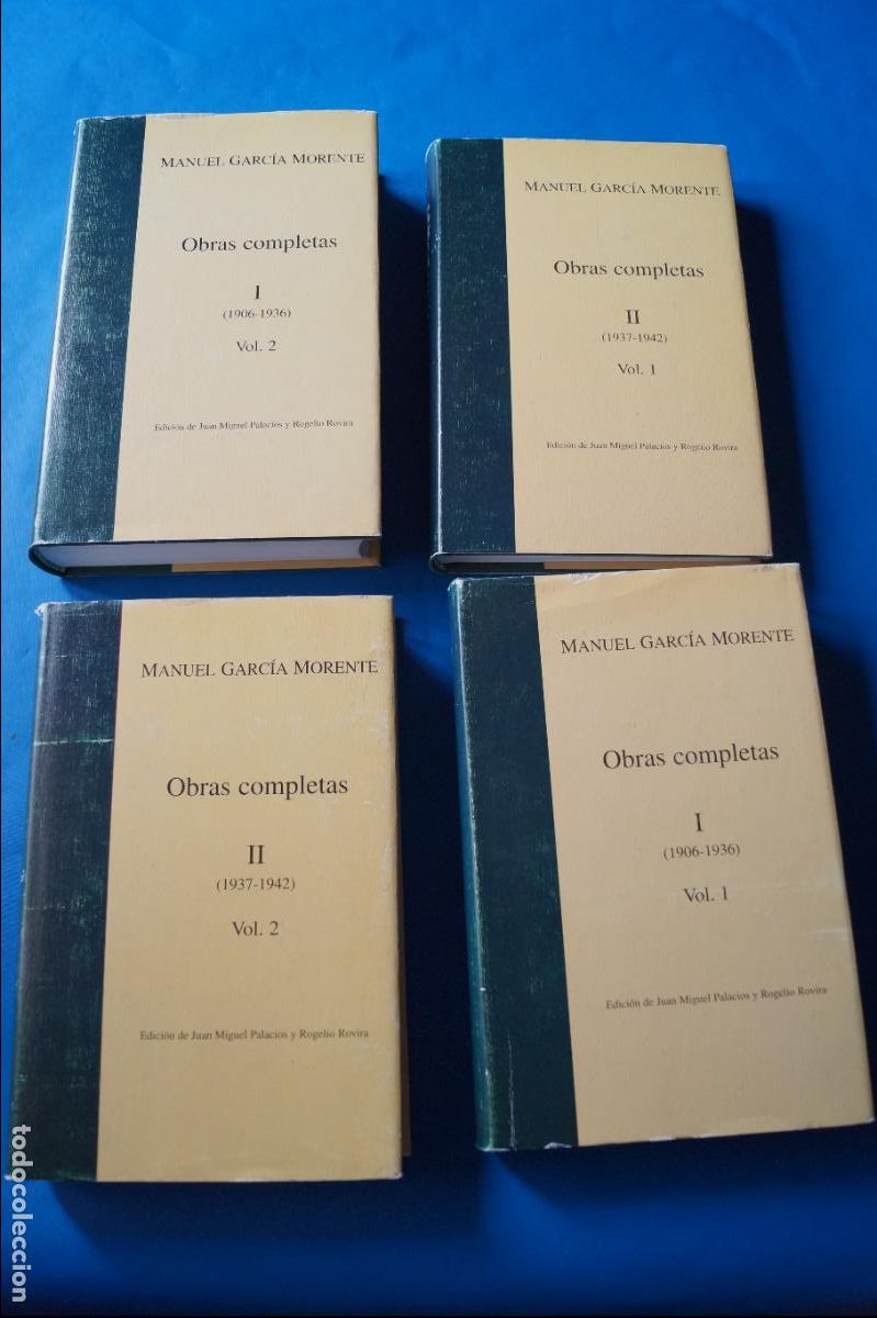 Libros antiguos: OBRAS COMPLETAS DE MANUEL GARCIA MORENTE. SON 4 TOMOS