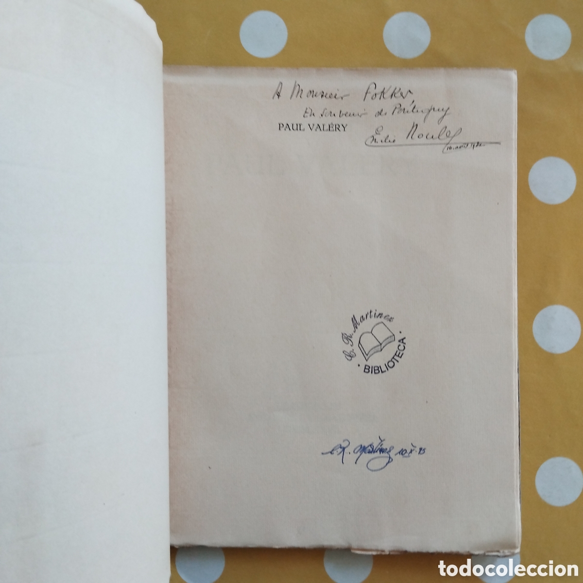 Libros antiguos: EMILIE NOULET PAUL VALERY DEDICAT&Ograve;RIA AUTOGRAFA L'OISEAU BLEU 1927 JOSEP CARNER