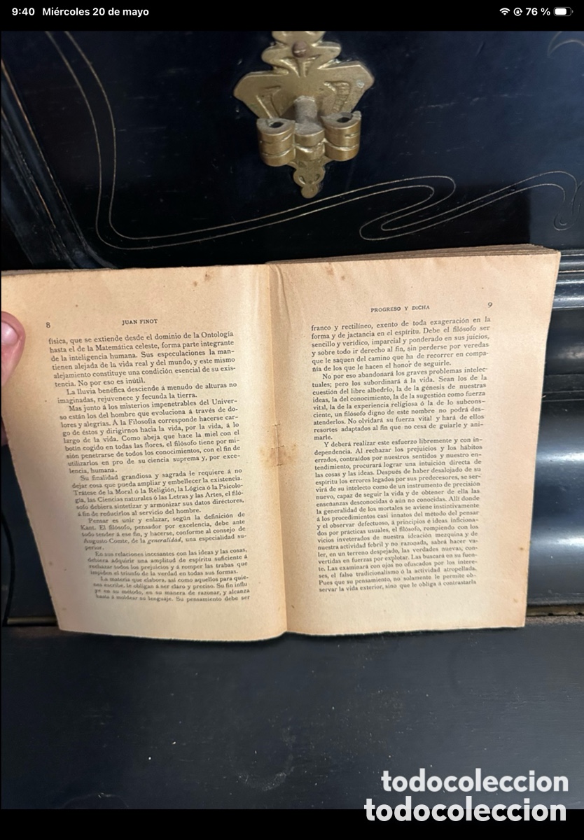 Libros antiguos: Progreso y dicha. Filosof&iacute;a moral y ciencia del progreso y de la ciencia (1&ordf; edici&oacute;n, - Foto 5