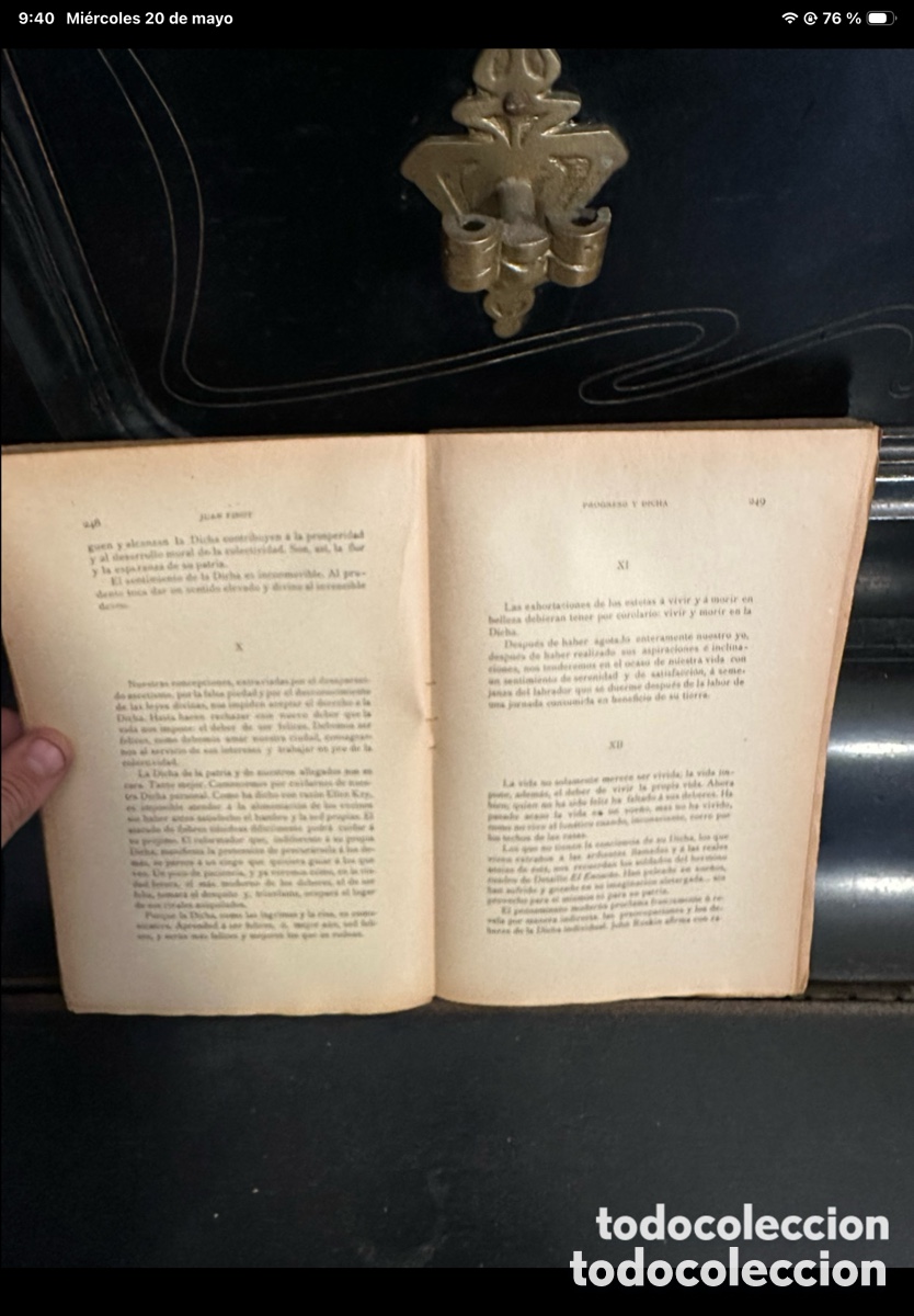 Libros antiguos: Progreso y dicha. Filosof&iacute;a moral y ciencia del progreso y de la ciencia (1&ordf; edici&oacute;n, - Foto 7