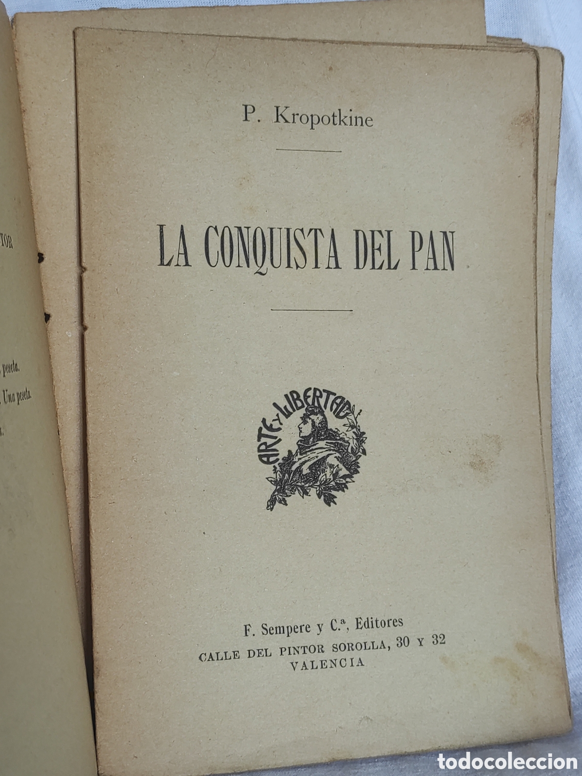 Livros antigos: La conquista del pan.- Kropotkine, Pedro. Sempere Editores. Valencia