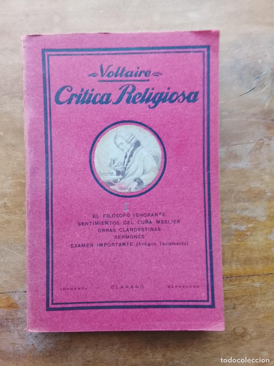Libros antiguos: Voltaire, cr&iacute;tica religiosa - Foto 1