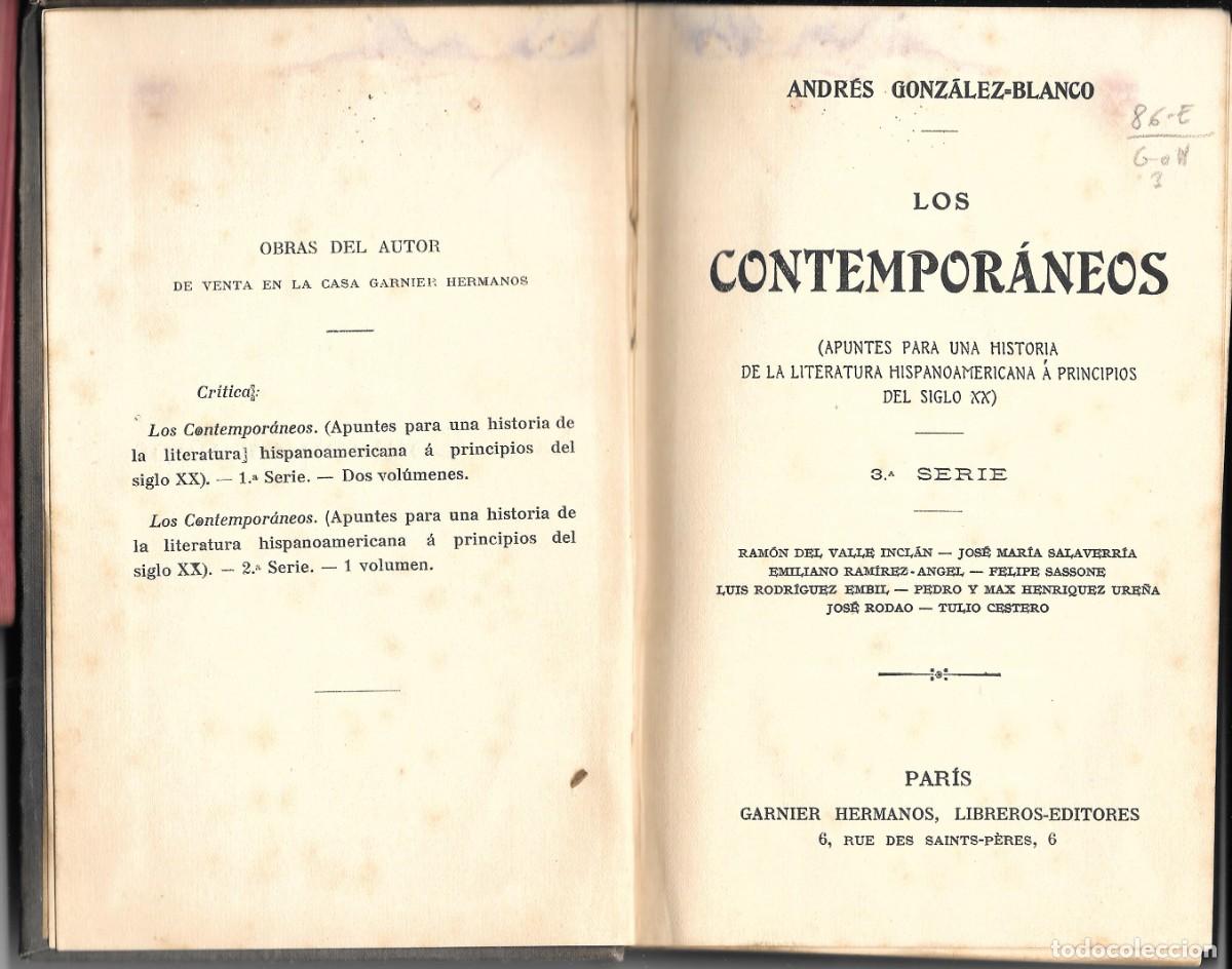 Libros antiguos: Para configurar una historia de la Literatura espa&ntilde;ola e hispanoamericana a principios del s. XX