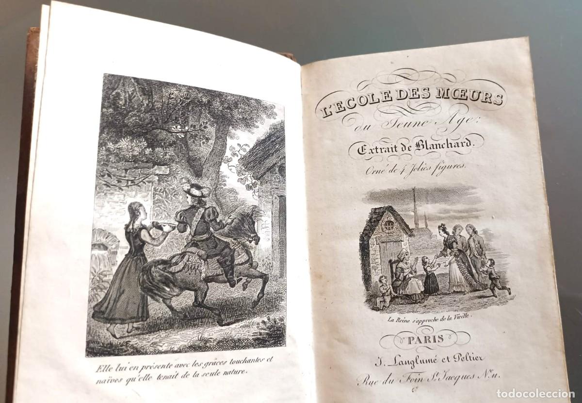 Libros antiguos: Escuela de costumbres para j&oacute;venes. Libro del siglo XIX.