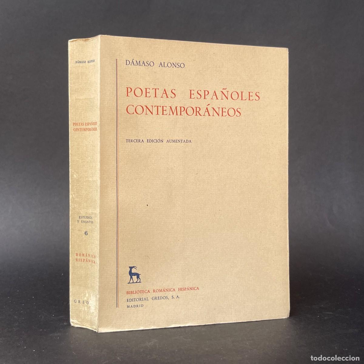 Libros antiguos: D&aacute;maso Alonso - Poetas espa&ntilde;oles contempor&aacute;neos - Poes&iacute;a - Ensayo - Gredos - 1965
