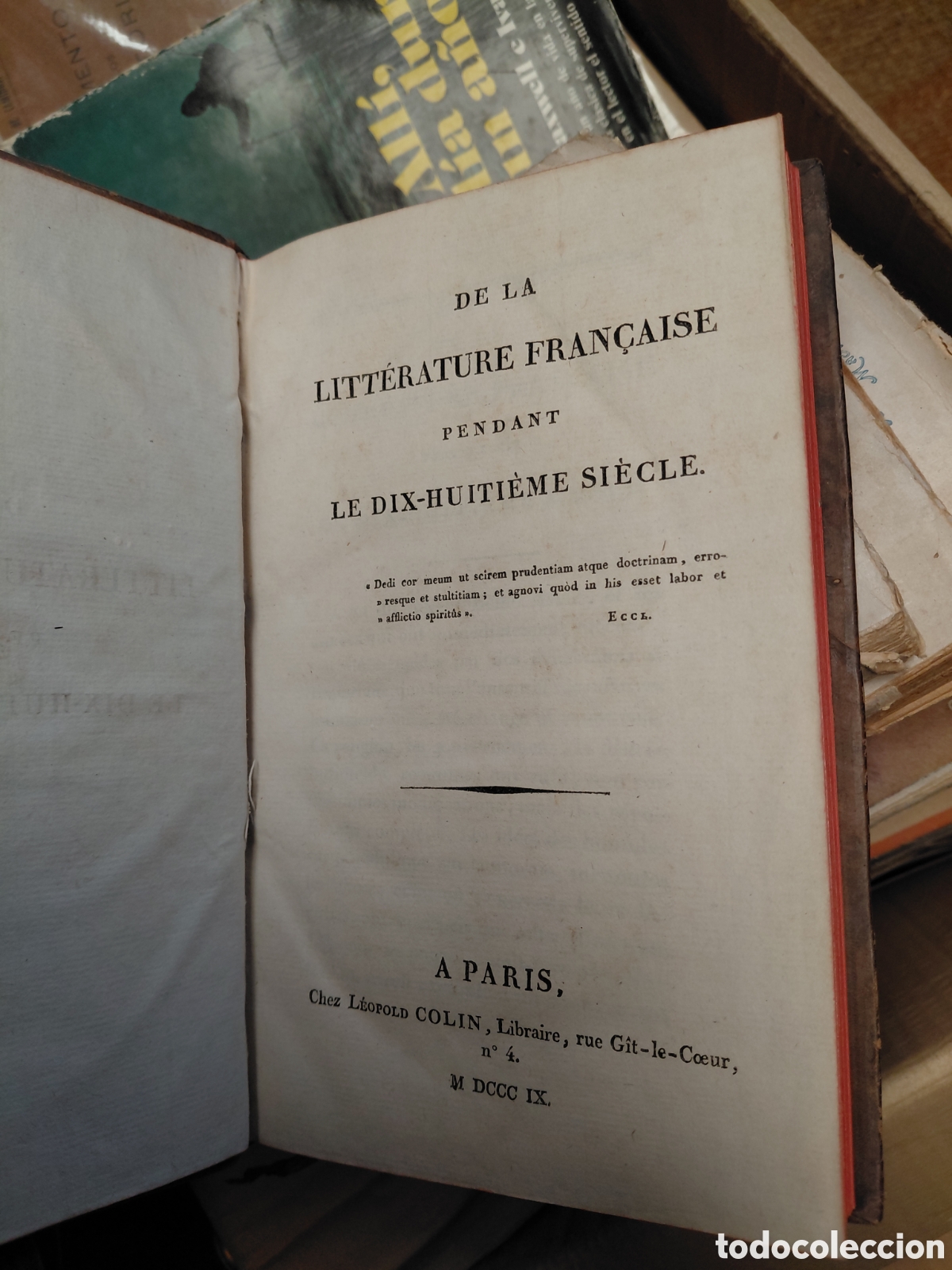 Antiquarische B&uuml;cher: De la litt&eacute;rature fran&ccedil;aise pendant le dix-huiti&egrave;me si&egrave;cle (1809), escrito por el bar&oacute;n Prosper de B