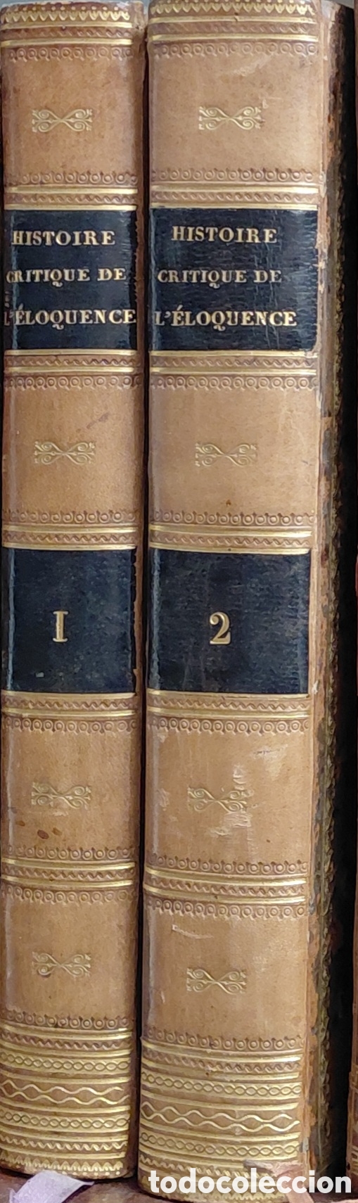 Libros antiguos: 1813 Histoire critique de l'&eacute;loquence chez les Grecs. Jacques-Nicolas Belin de Ballu (1753&ndash;1815) Par