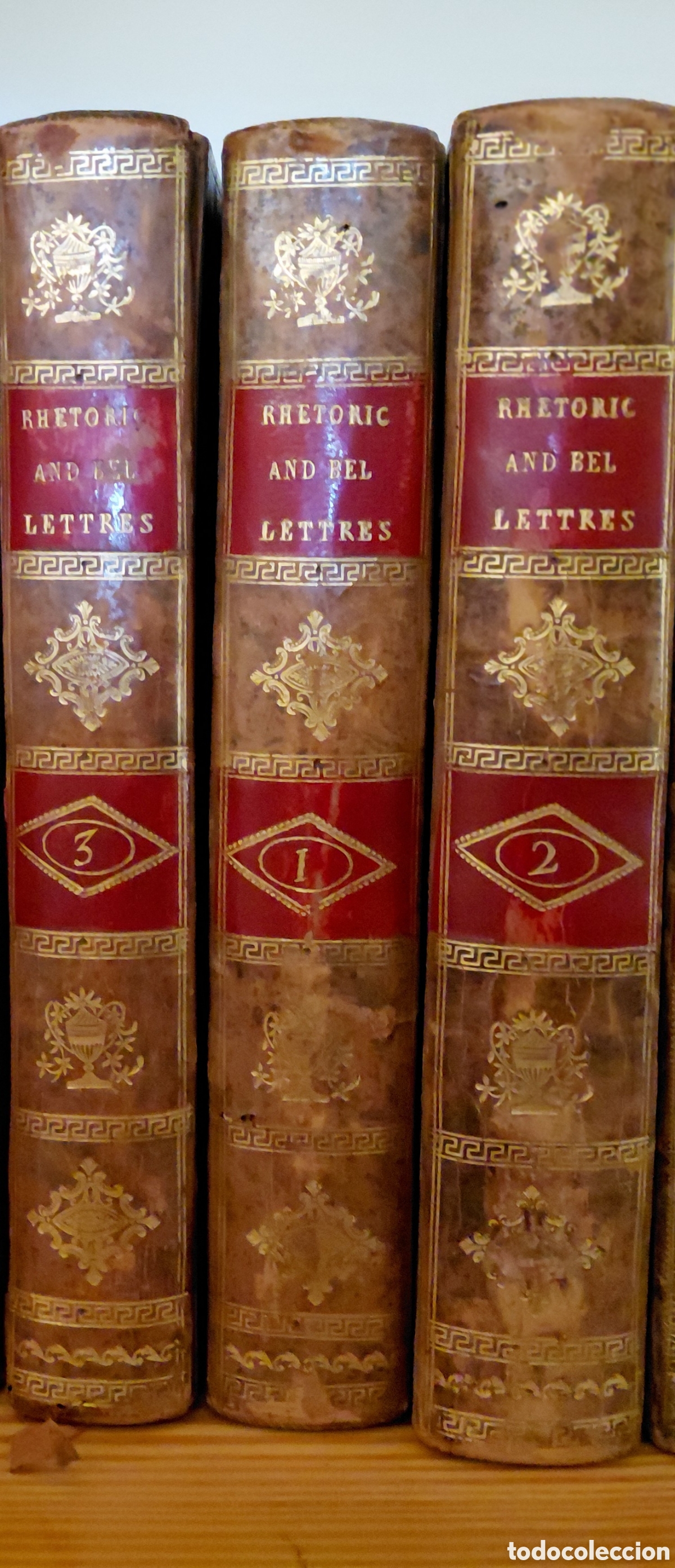 Libros antiguos: 1801 Lectures on Rhetoric and Belles Letters. Hugh Blair. London 1801 Cadell In 4&ordm; piel entera de