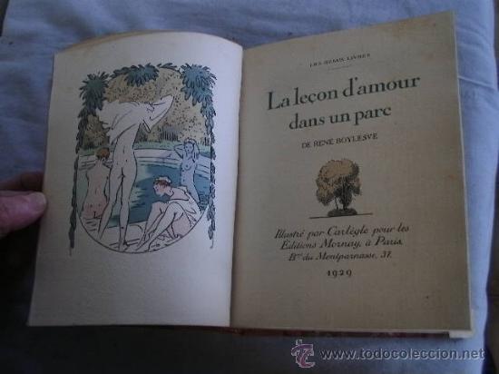 Libros antiguos: LA LECON DAMOUR DANS UN PARC - Foto 1
