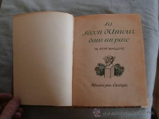 Libros antiguos: LA LECON DAMOUR DANS UN PARC - Foto 2