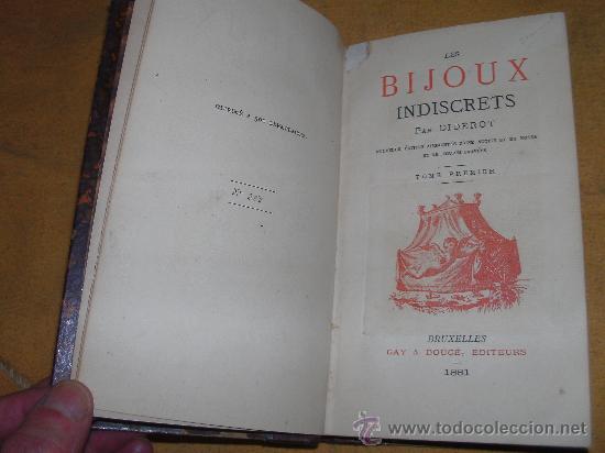 Libros antiguos: DIDEROT - LES BIJOUX INDISCRETS - - Foto 1