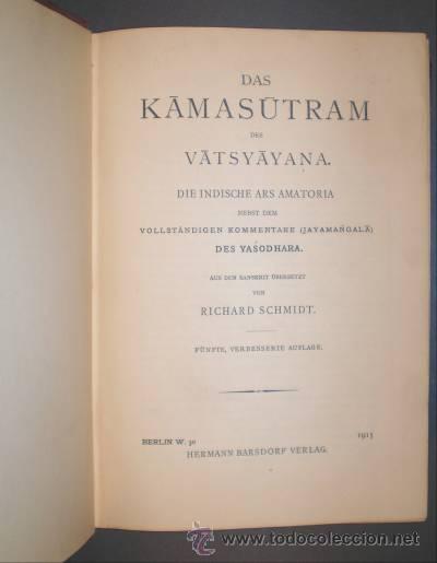 Libros antiguos: DAS KAMASUTRAM DES VATSYAYANA. Kamasutra 1915 - Foto 1