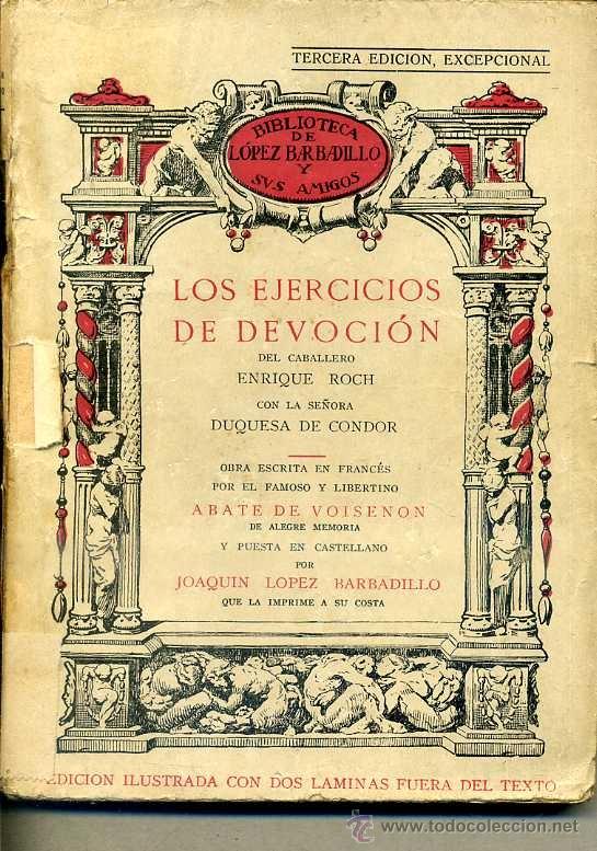 Libros antiguos: VOISENON : LOS EJERCICIOS DE DEVOCI&Oacute;N (L&Oacute;PEZ BARBADILLO, 1933) - Foto 1