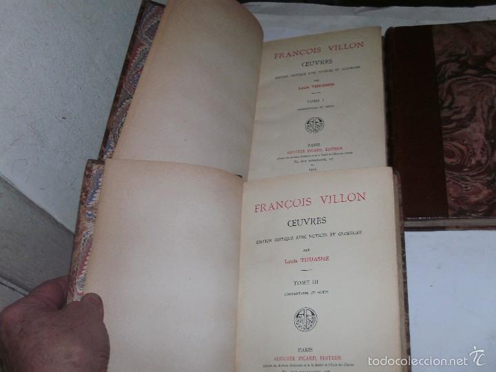 Libros antiguos: FRANCOIS V ILLON - OEUVRES - - Foto 4