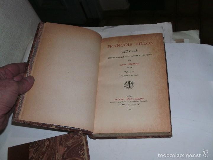 Libros antiguos: FRANCOIS V ILLON - OEUVRES - - Foto 5